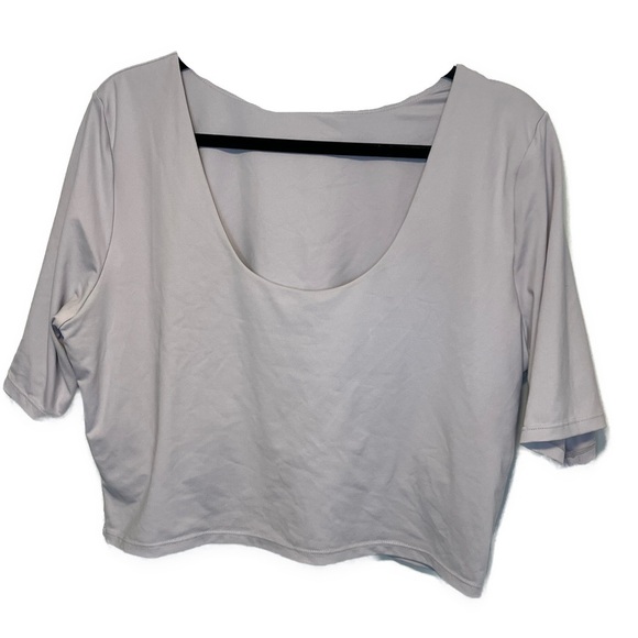 Blackmilk | Matte Black Short Sleeve Crop Top | Lavender Sz XXL - Picture 6 of 11